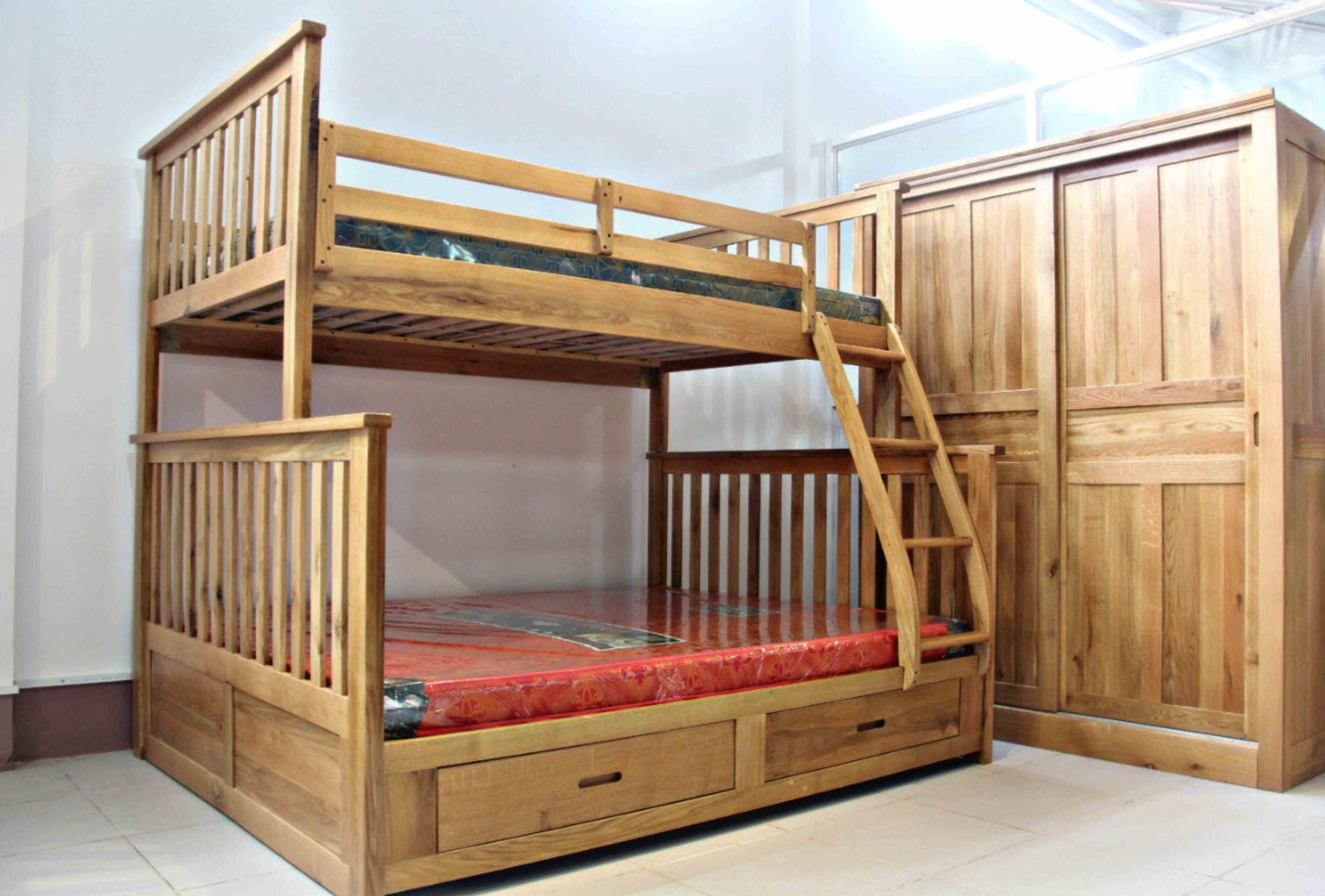 Mẫu giường tầng gỗ đơn giản đẹp
