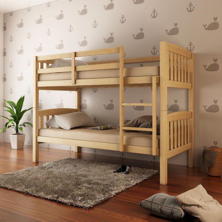 Mẫu giường tầng gỗ sồi đẹp
