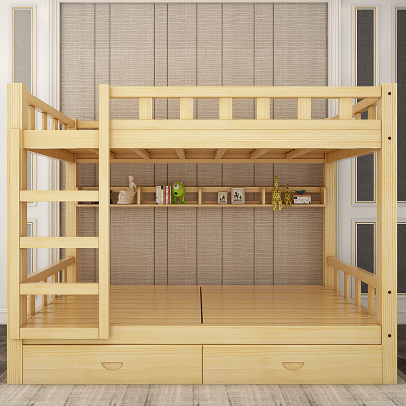 Mẫu giường tầng gỗ sồi phong cách hiện đại