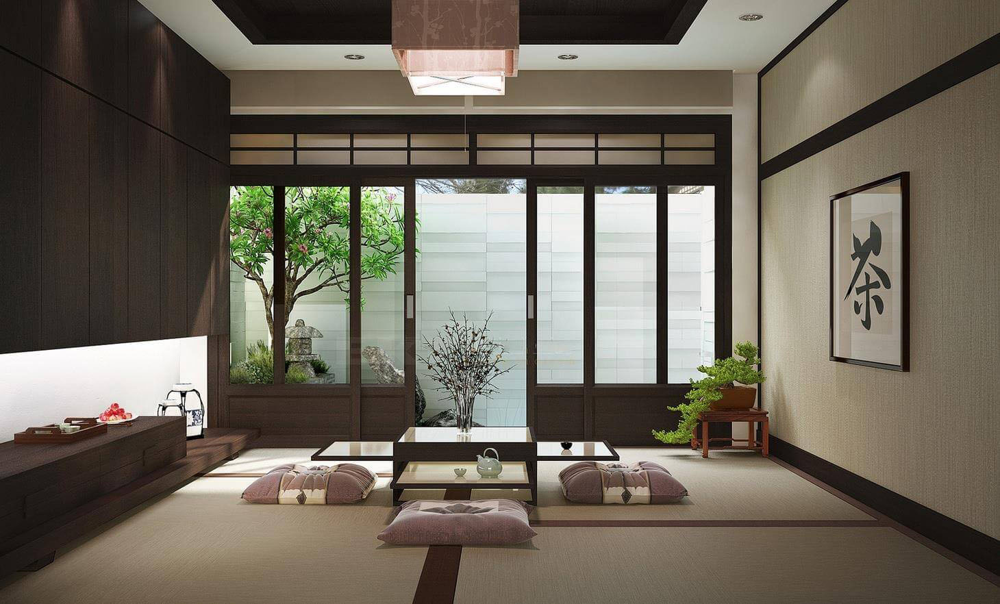 Mẫu hoàn thiện nội thất kiểu Nhật Bản