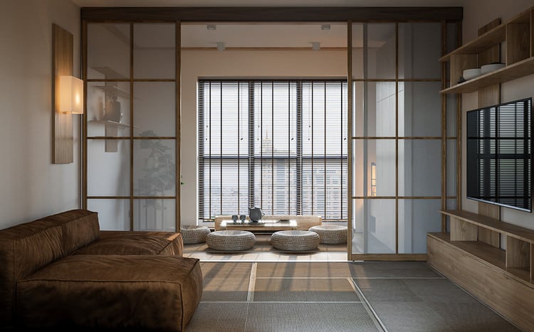 Mẫu nội thất chung cư phong cách Nhật Bản