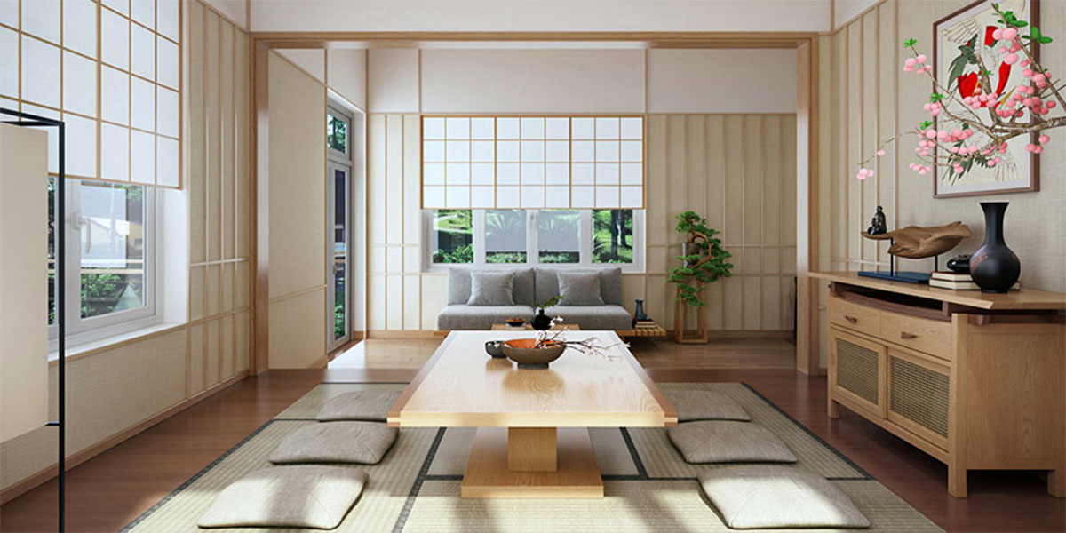 Mẫu nội thất kiểu Nhật Bản hiện đại