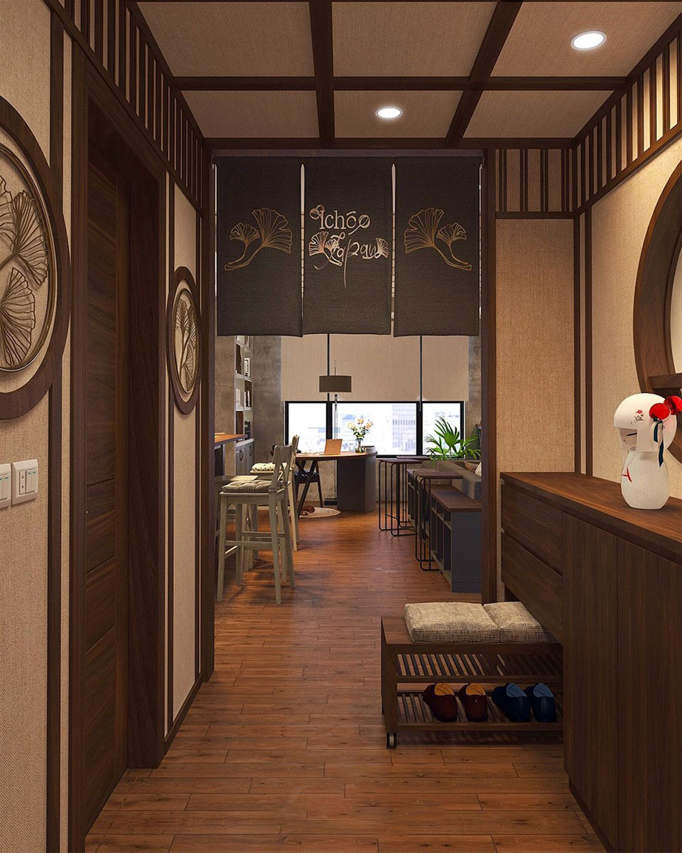 Mẫu nội thất nhà hàng phong cách Nhật Bản