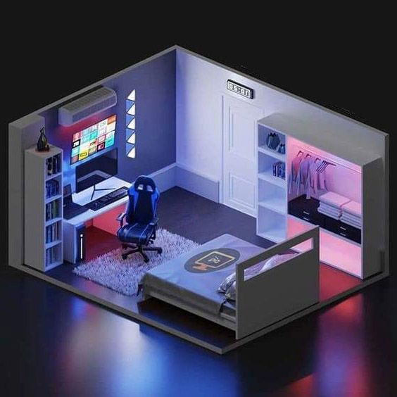 Mẫu phòng Gaming 3D
