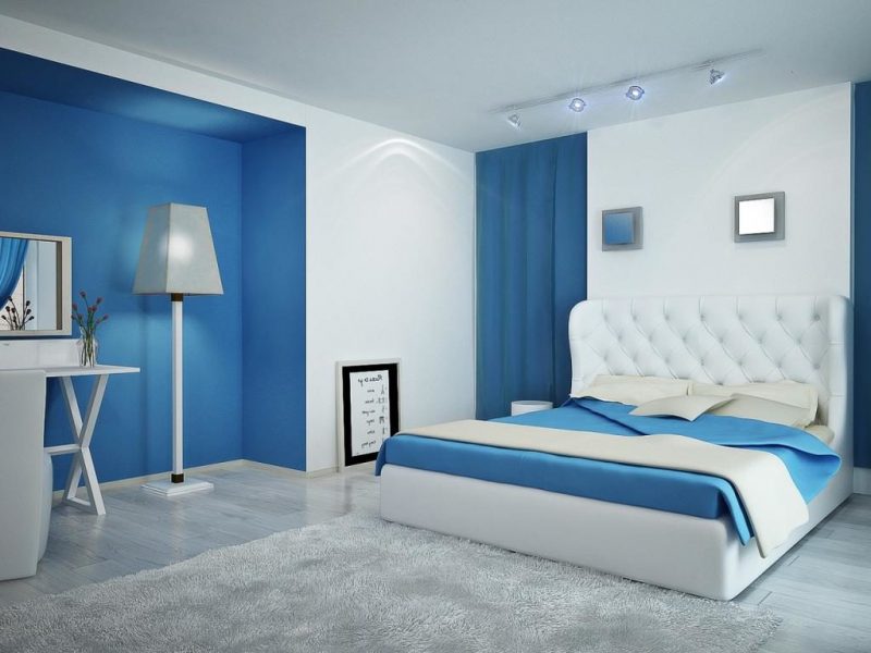 Mẫu phòng ngủ xanh biển dịu dàng