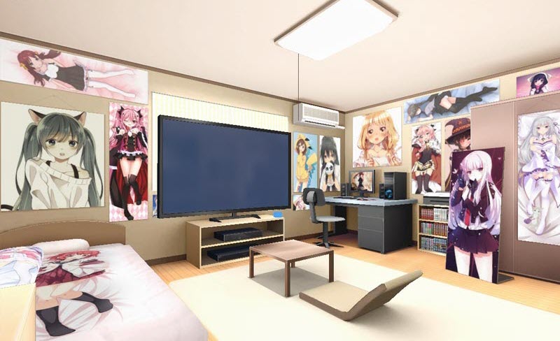 Mẫu thiết kế phòng ngủ Anime đơn giản