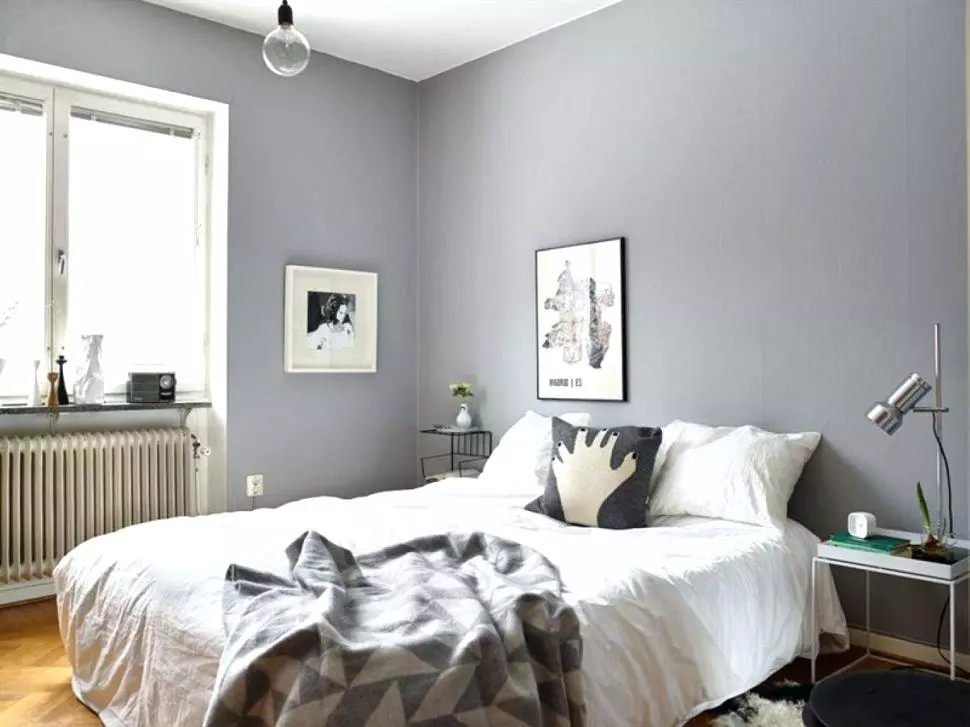 Mẫu thiết kế phòng ngủ đẹp màu xám
