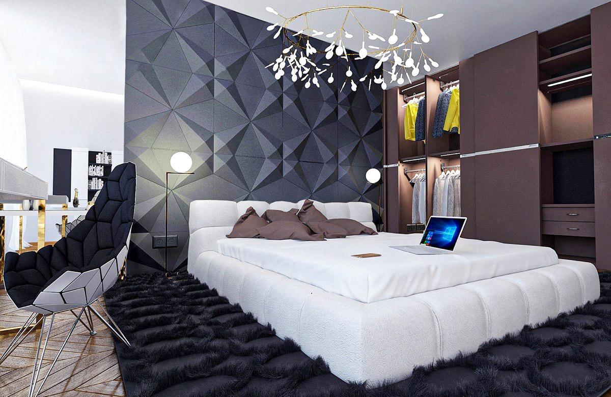 Mẫu thiết kế phòng ngủ màu xám tuyệt đẹp