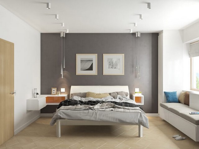 Mẫu thiết kế phòng ngủ tuyệt đẹp màu xám