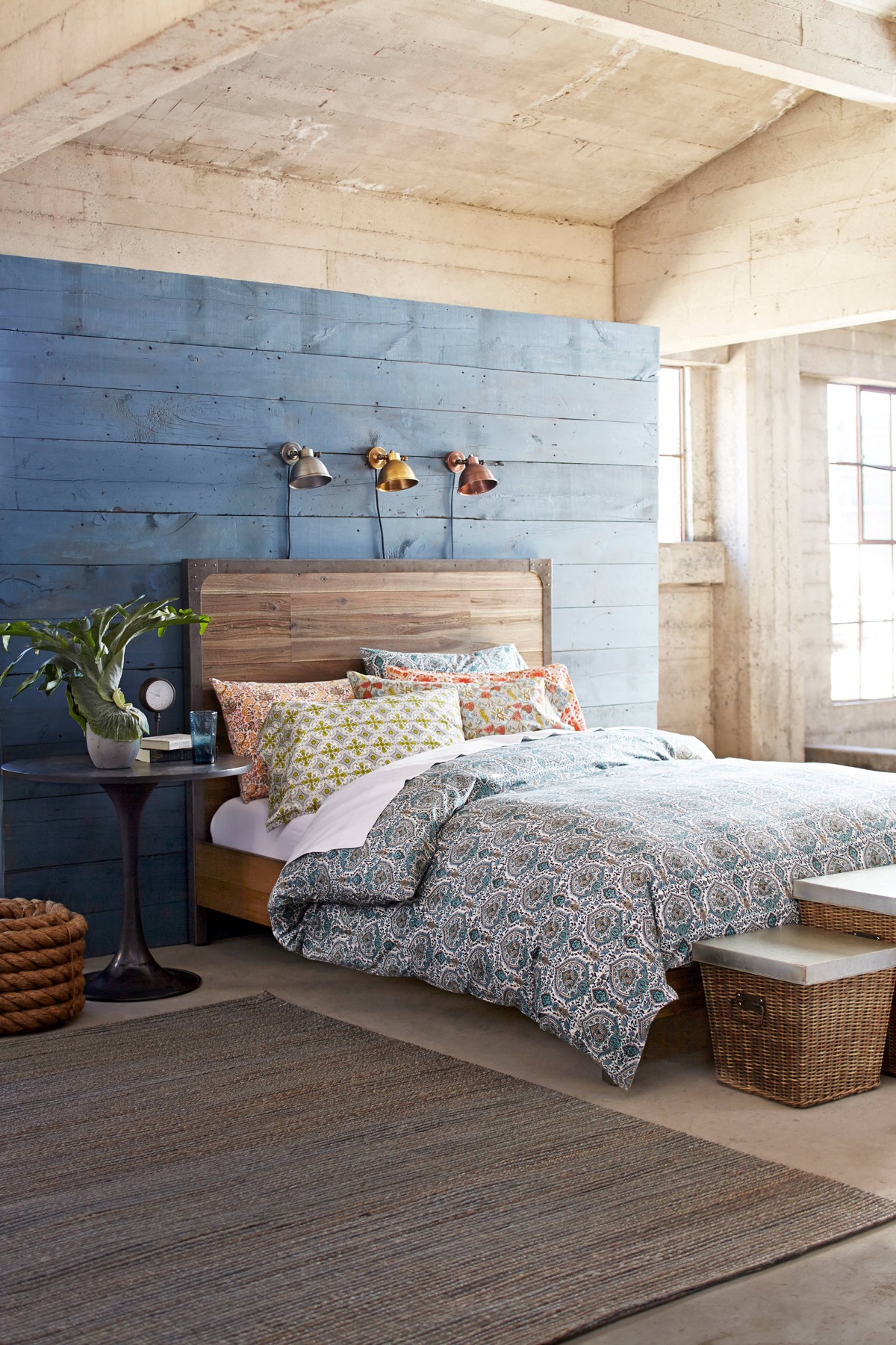 Mẫu thiết kế phòng ngủ xanh biển đậm đẹp