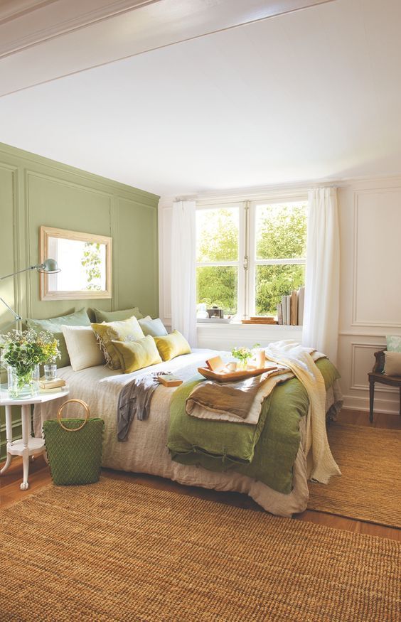 Mẫu thiết kế phòng ngủ xanh lá cây đẹp nhất