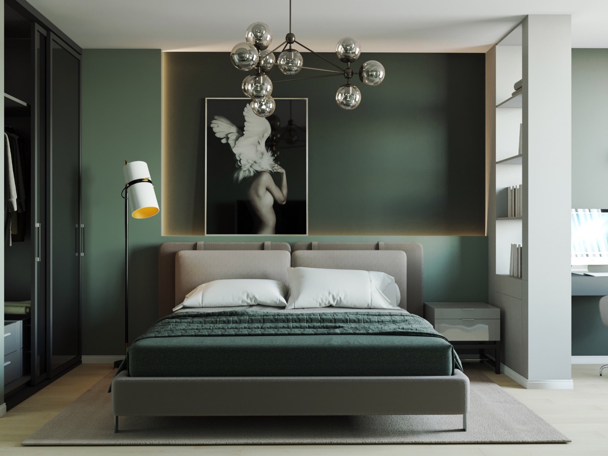 Mẫu thiết kế phòng ngủ xanh lá đẹp nhất