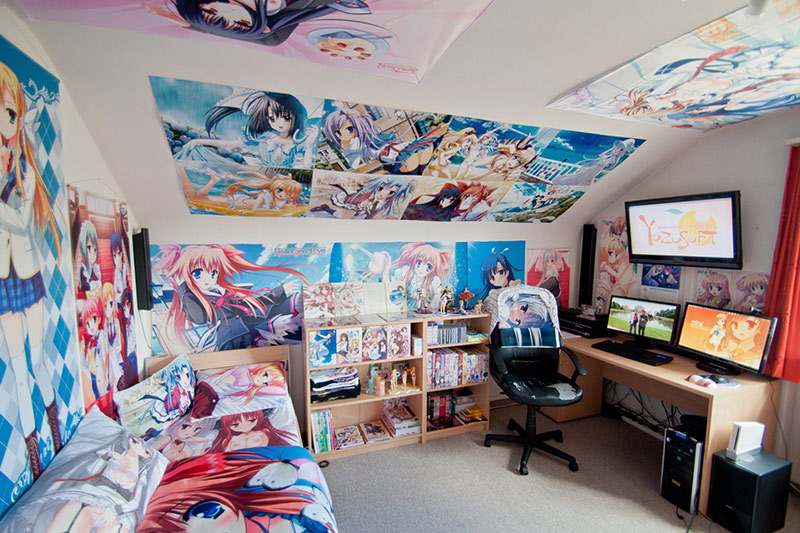Mẫu trang trí phòng ngủ Anime dễ thương cực đẹp