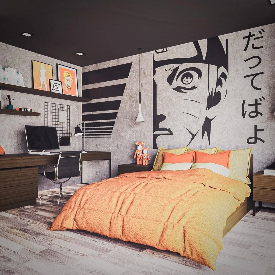 Mẫu trang trí phòng ngủ Anime Naruto
