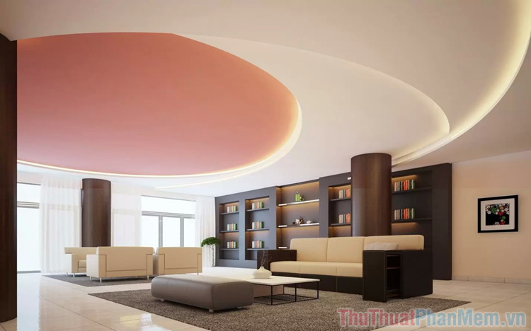 Những mẫu trần thạch cao phòng khách đẹp nhất 2023