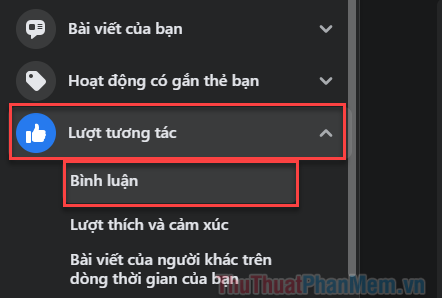 Dấu hiệu nhận biết ai đó đã chặn bạn trên Facebook Chon-binh-luan-o-cot-ben-trai_051725450