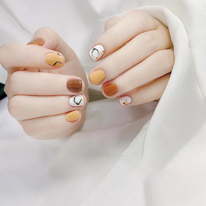 Mẫu nail Hàn Quốc đẹp nhẹ nhàng