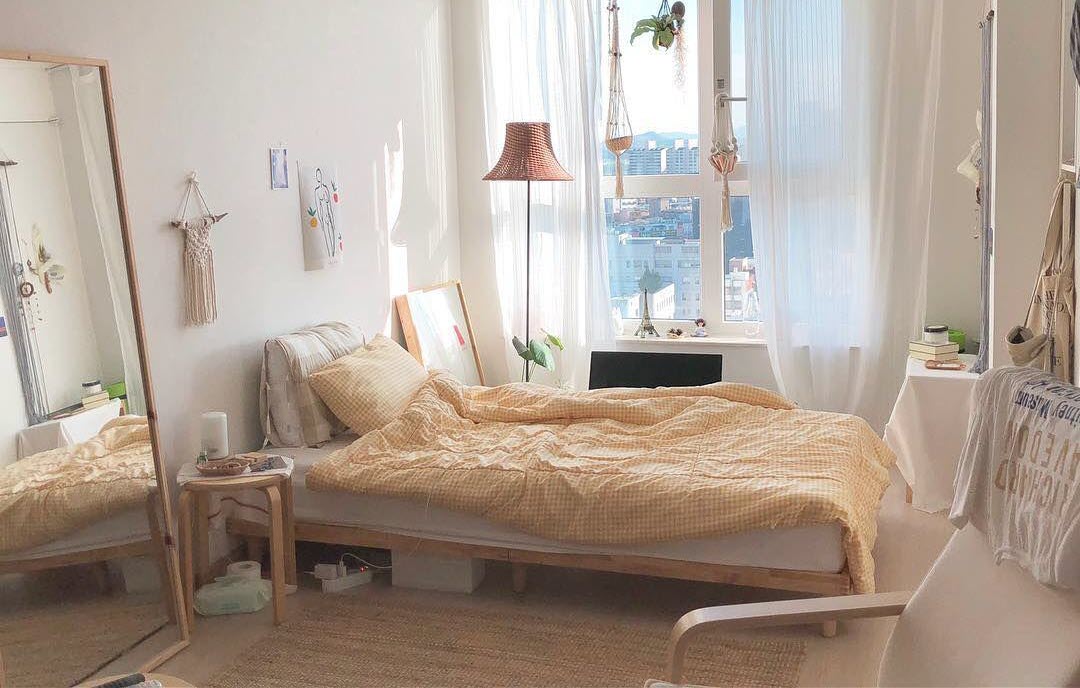 Decor phòng ngủ Hàn Quốc phong cách tối giản đẹp