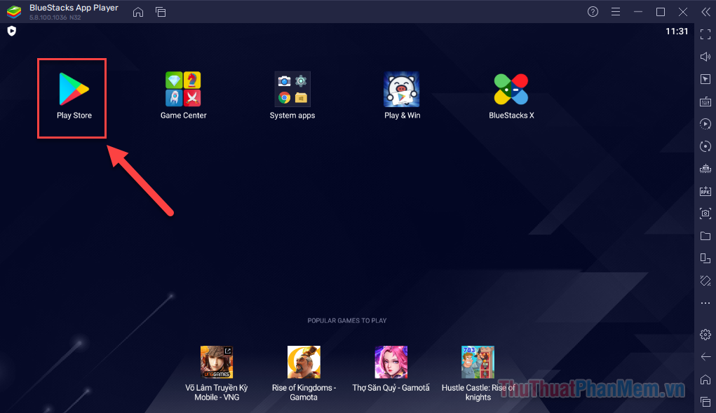 BlueStacks interface