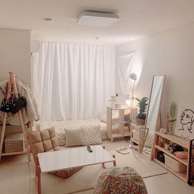 Mẫu Decor phòng ngủ phong cách Hàn Quốc