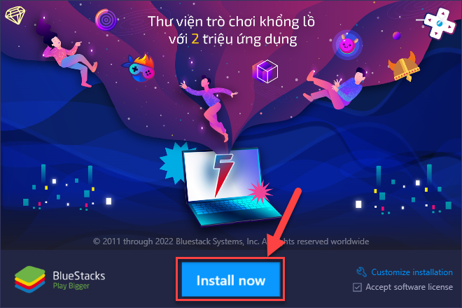 Nhấn Install now khi cửa sổ hiện lên