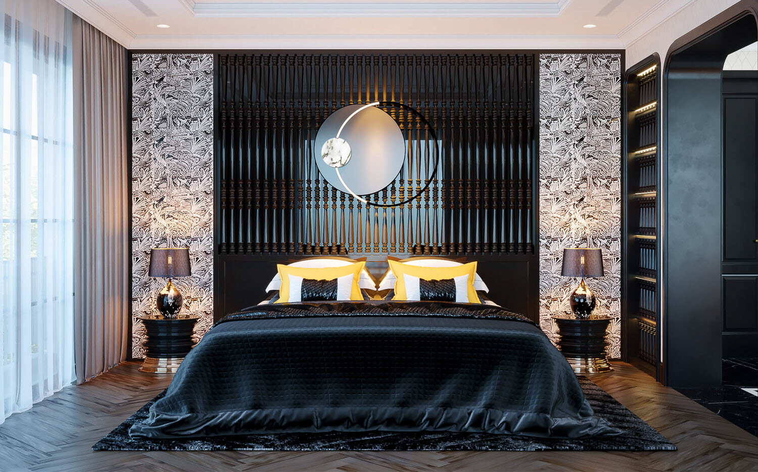 Phòng ngủ đẹp cao cấp phong cách Indochine