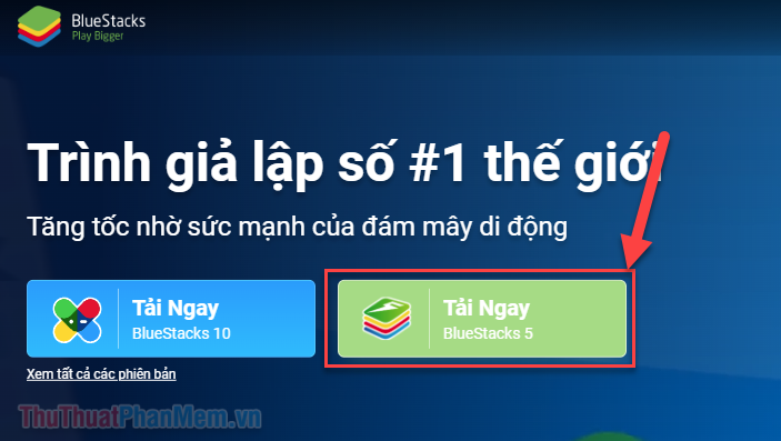 Go to BlueStacks page and click Download Now (BlueStacks 5)