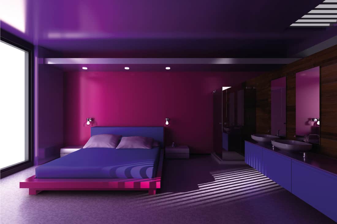 Mẫu phòng ngủ tím đẹp