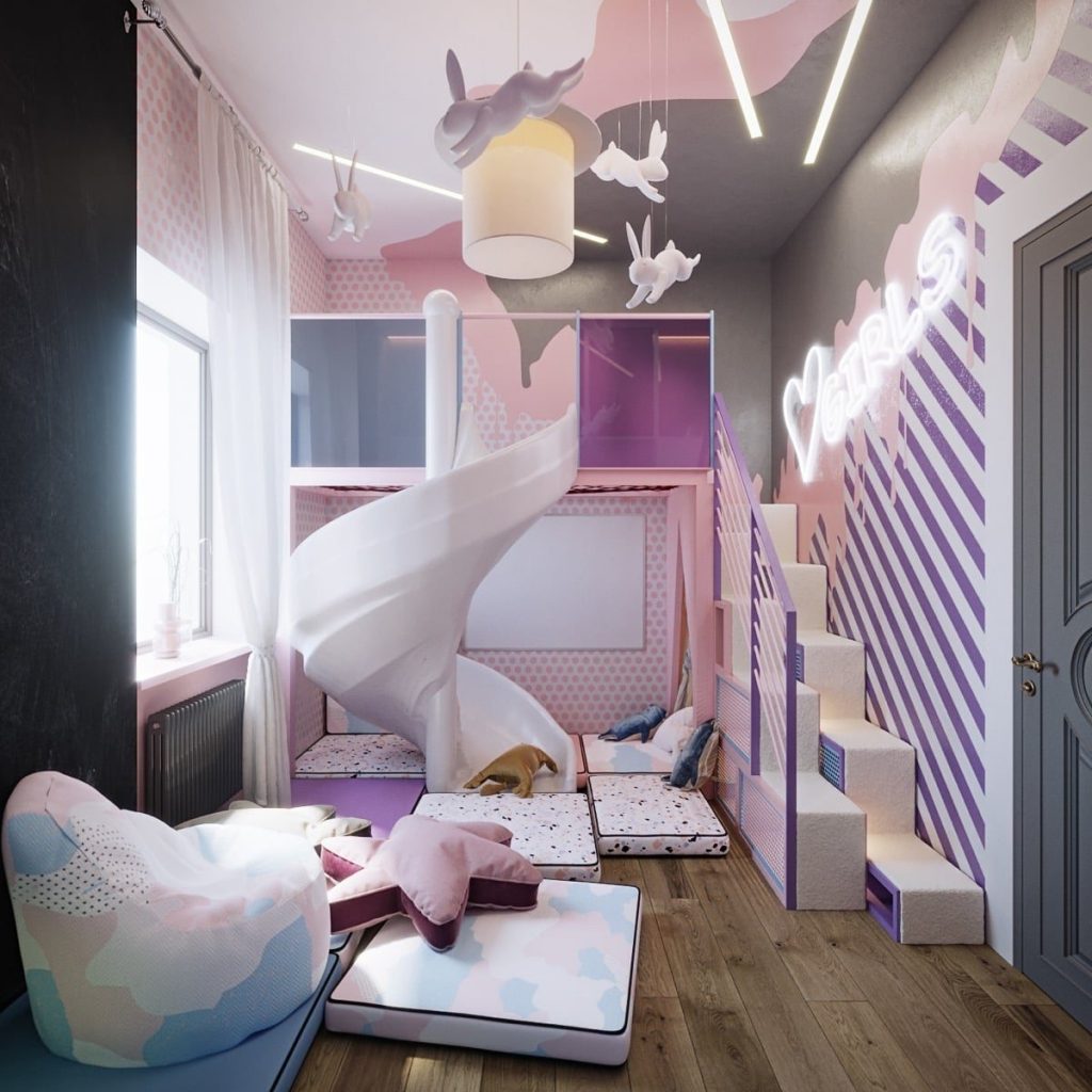 Mẫu thiết kế phòng ngủ cho bé gái