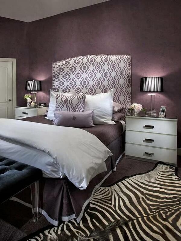 Mẫu thiết kế phòng ngủ màu tím mộng mơ cực đẹp