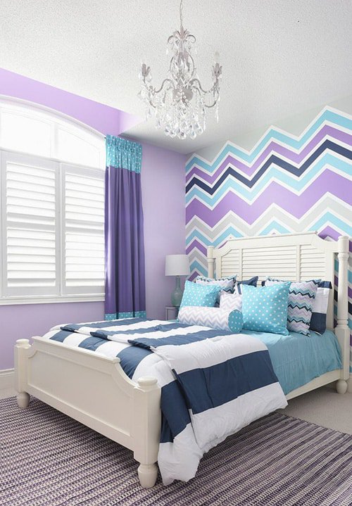 Mẫu thiết kế phòng ngủ màu tím tuyệt đẹp
