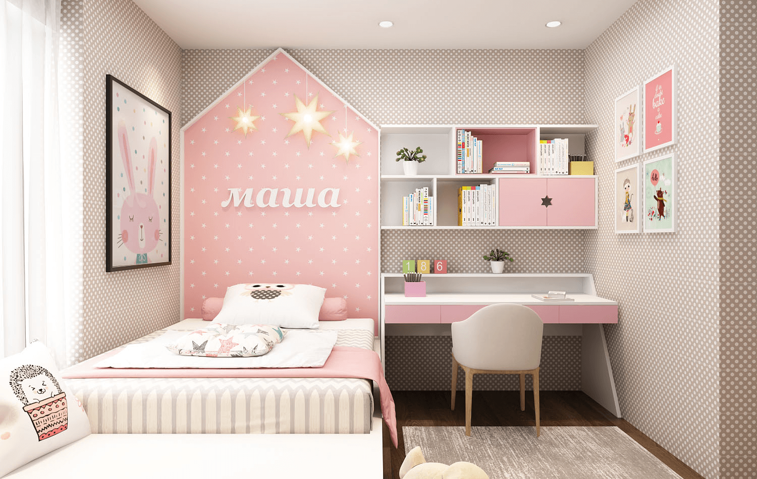 Thiết kế phòng ngủ cho bé gái đẹp