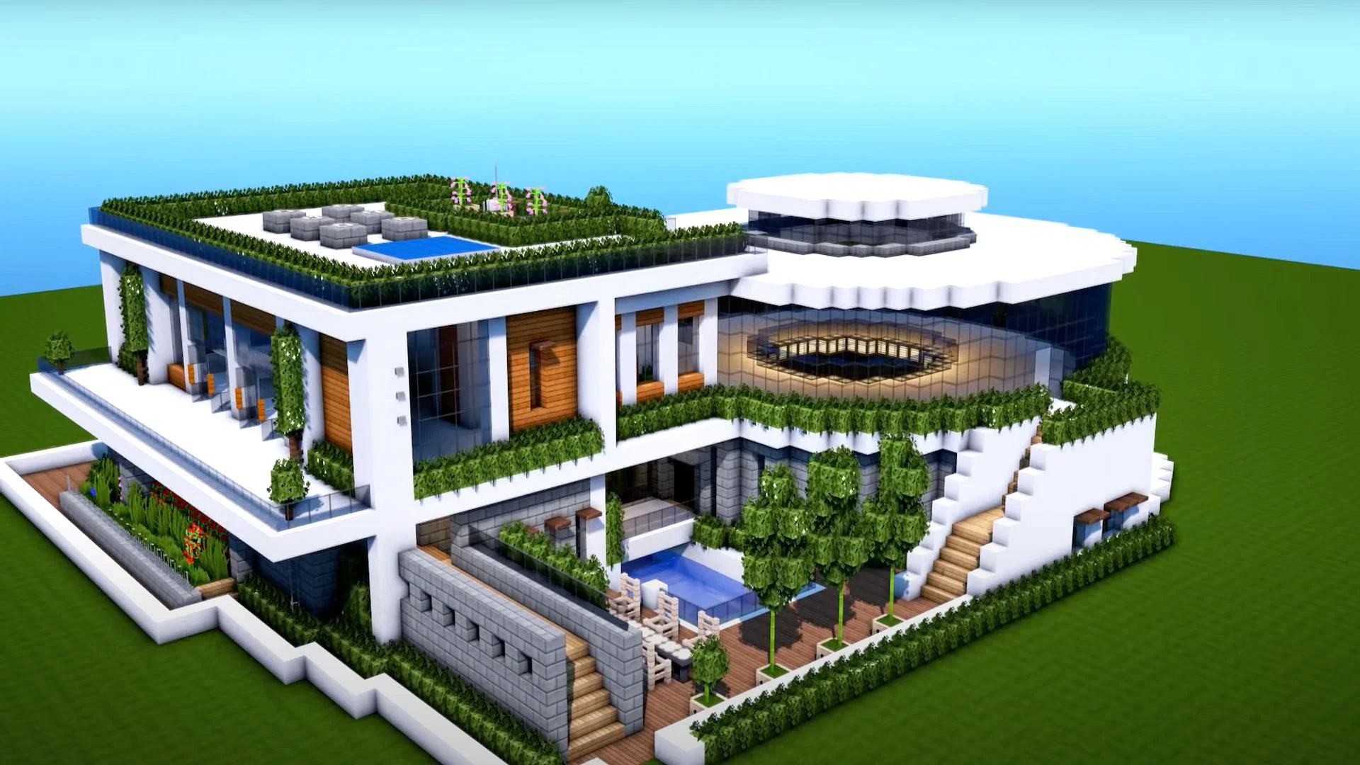 Mẫu thiết kế nhà biệt thự cao cấp đẹp trong Minecraft 