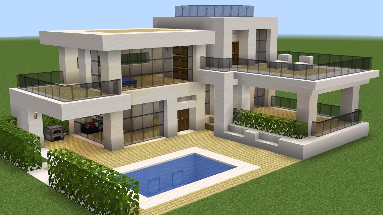 Mẫu thiết kế nhà biệt thự đẹp trong Minecraft đẹp