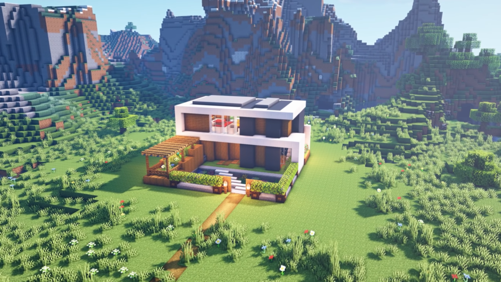 Mẫu thiết kế nhà biệt thự Minecraft