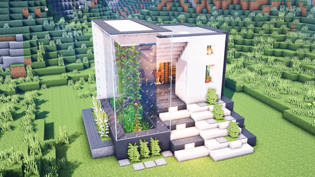 Nhà biệt thự hiện đại trong Minecraft