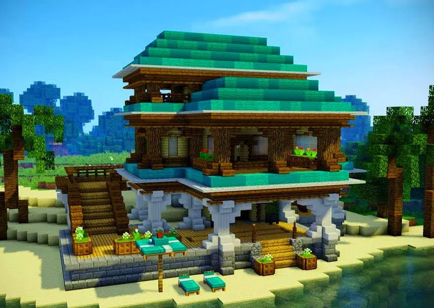 Những mẫu thiết kế nhà biệt thự đẹp trong Minecraft