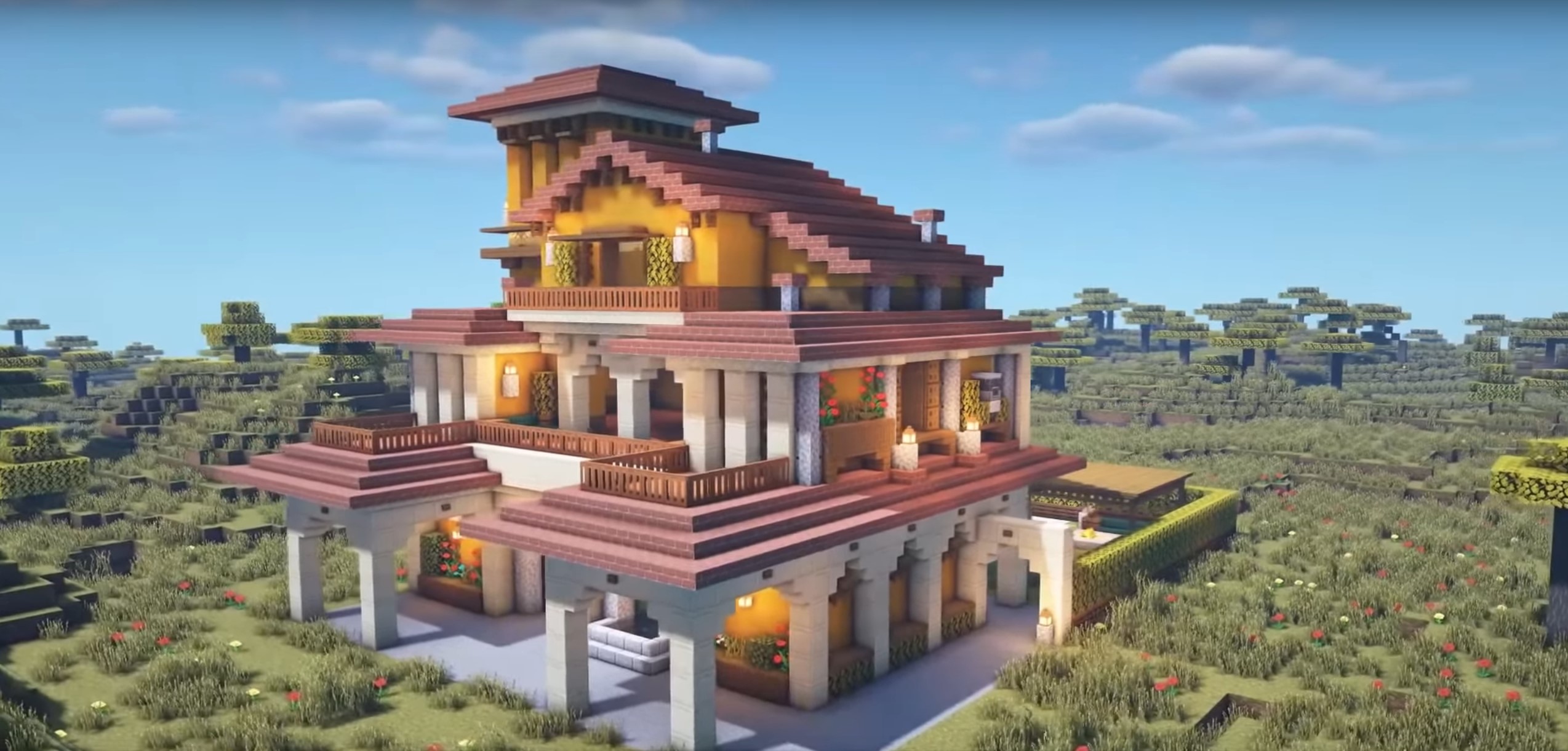 Xây nhà biệt thự trong Minecraft