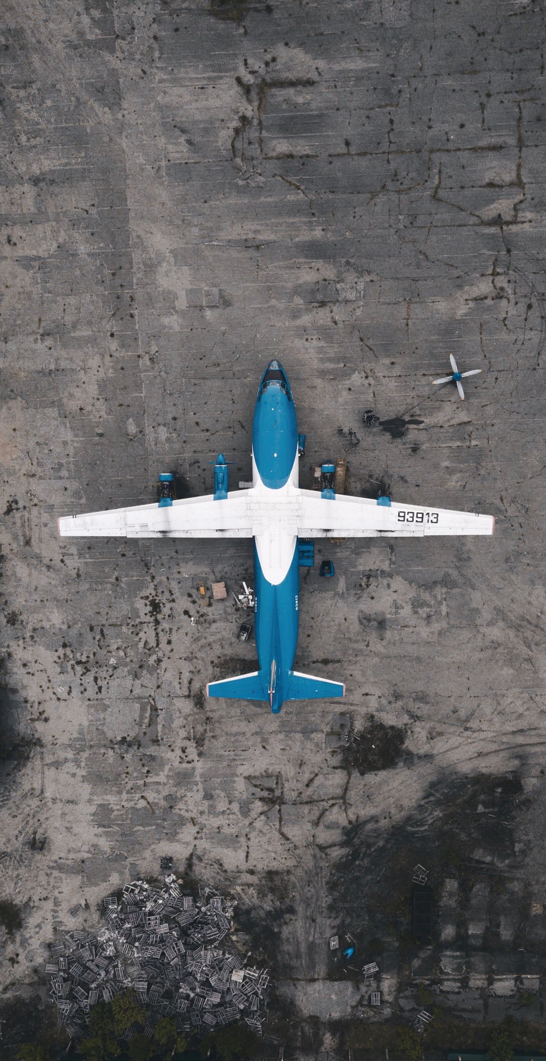 Hình nền máy bay màu xanh Full HD