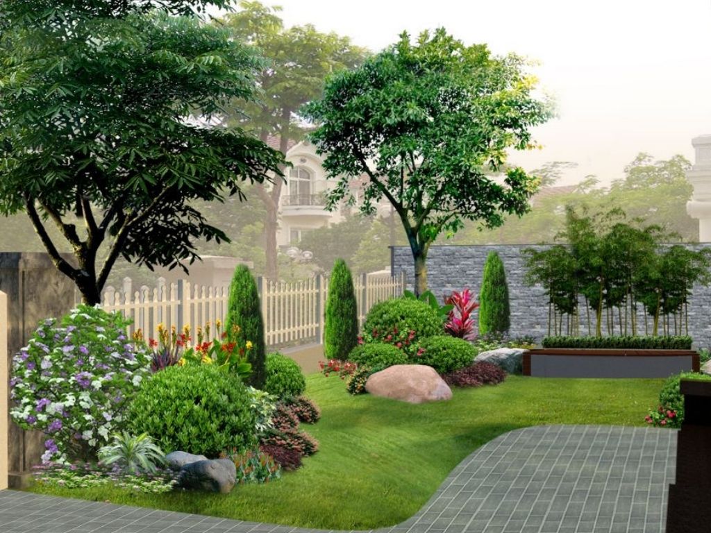 Mẫu thiết kế sân vườn cây xanh đẹp nhất
