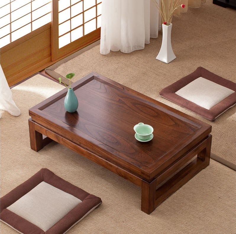 Mẫu bàn trà ngồi bệt Nhật Bản