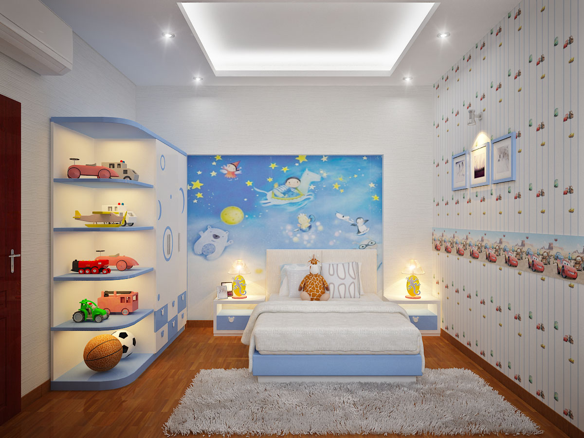 Những mẫu trần thạch cao cho phòng ngủ trẻ em đẹp nhất