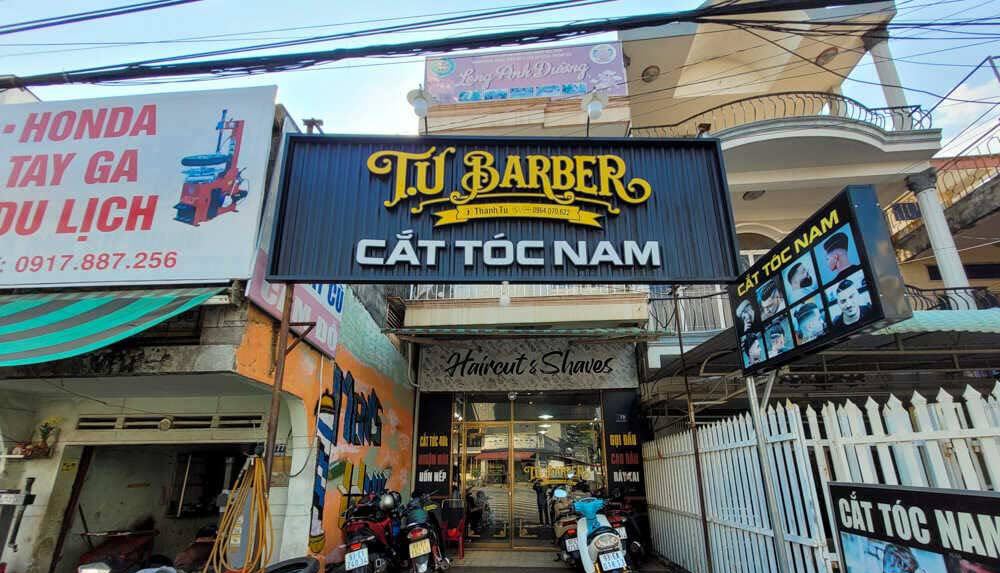 Mẫu bảng hiệu barber shop vintage