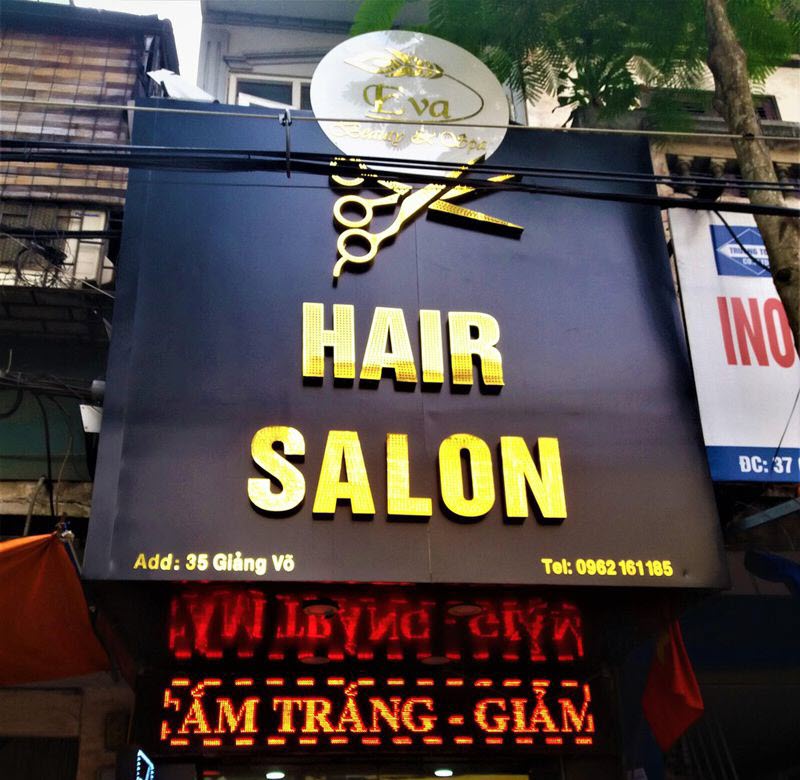 Mẫu bảng hiệu cửa hàng cắt tóc đẹp