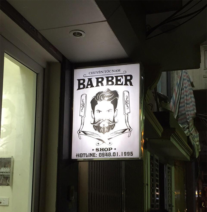 Mẫu bảng hiệu cửa hàng cắt tóc