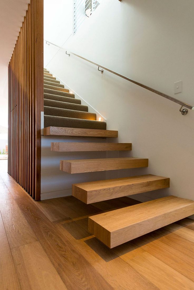 Mẫu cầu thang bay bằng gỗ đẹp