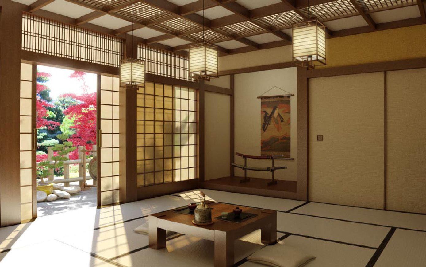 Mẫu phòng khách kiểu Nhật truyền thống đẹp