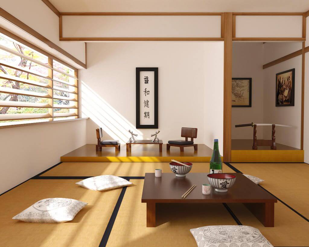 Mẫu phòng khách kiểu Nhật truyền thống