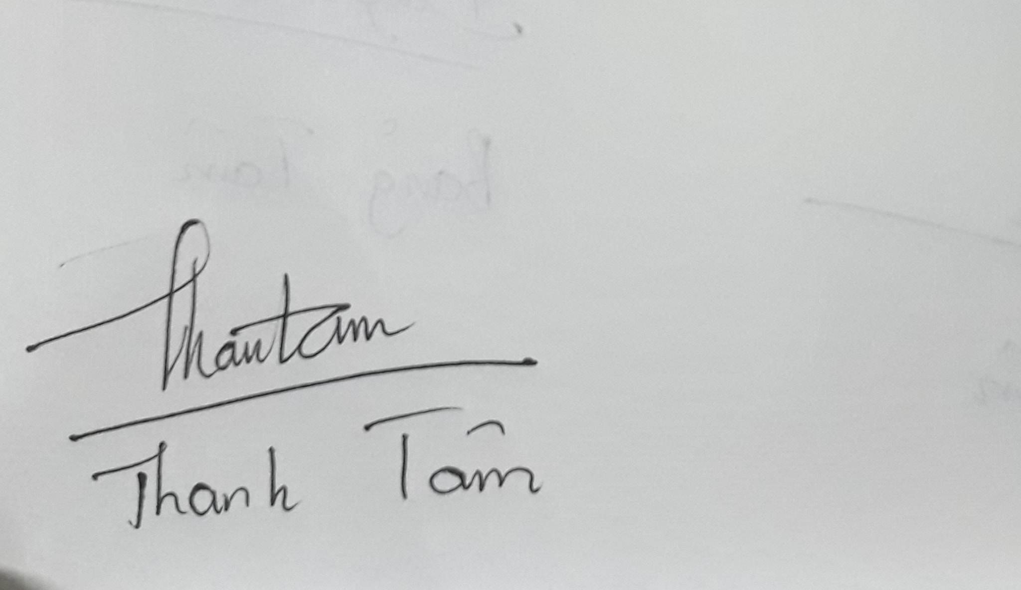 Mẫu chữ ký tay Thanh Tâm