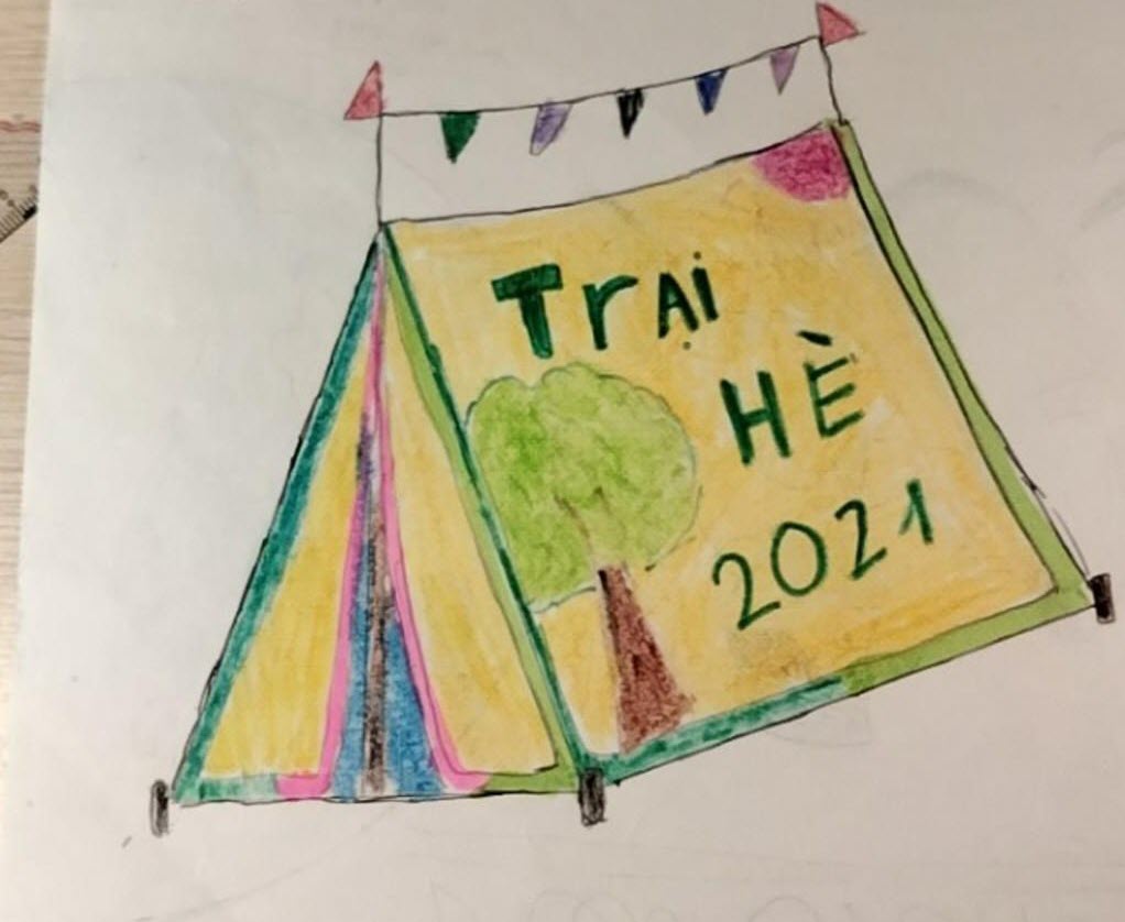 Tranh vẽ tô điểm lều trại của học viên đẹp nhất nhất